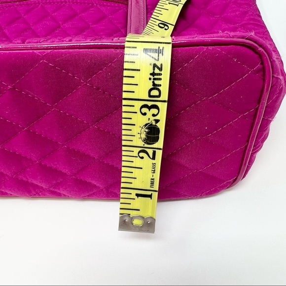 Vera Bradley Solid Fuchsia Quilted Tote Shoulder Bag - Picture 11 of 11